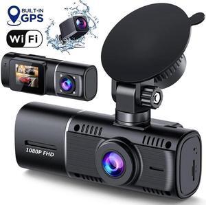 BUCIER 3 Channel Dash Cam with WiFi GPS 3 Channel 1080P+1080P+1080P Car Camera Driving Recorder with Free App,Driving recorder,1.5 Inch Camera,24/7 Parking Mode,Night Vision,Loop Recording,G-sensor