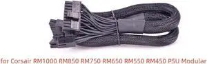 BUCIER 14+10pin to 20+4Pin ATX 24Pin Motherboard Flat Power Supply Cable for RM1000 RM850 RM750 RM650 RM550 RM450 PSU Modular