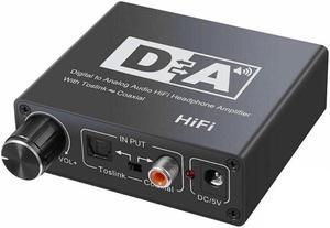 BUCIER Digital Optical to Analog Audio with Volume Control Coaxial to Optical 3.5mm Digital to Analog Audio Converter