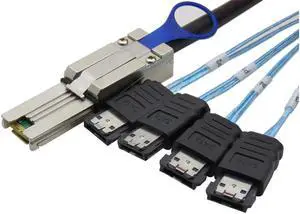 BUCIER Mini SAS 26P SFF 8088 TO 4* ESATA 7P Cable 1m