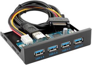 BUCIER USB 3.0 HUB 4 Ports Front Panel to Motherboard 20Pin Connector Cable for 3.5" Floppy Bay
