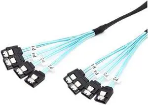 BUCIER NGFF 4 SATA 7pin Target Hard Disk 6Gbps Data Server Raid Internal SAS 4 SATA Host to Cable 50cm