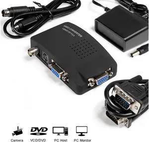 BUCIER CCTV Camera BNC S Video VGA to Laptop Computer PC VGA Monitor Converter Adapter Box