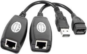 BUCIER LAN Cable Computer RJ45 Cable USB Extension Extender Adapter Up To 150ft Using CAT5 RJ45 LAN Cable