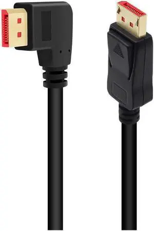 BUCIER 8K@60Hz 90 Degree Angled DP 1.4 Cable. Male to Male Right Angle Displayport 1.4 Cable Support 8K@60Hz 4K@144Hz 1080P@240Hz 6FT/1.8M