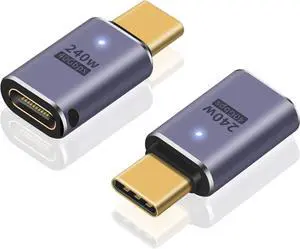 BUCIER USB C Extender Adapter 240W, 2Pack USB Type C Extension Adapter, 40Gbps USB C Male to Female Adapter 8K Video Display Type C Extender Adapter for iPad, iMac, MacBook, Thunderbolt.