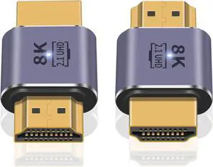 BUCIER HDMI Male to Male Adapter 8K, 2-Pack 48Gbps UHD HDMI 2.1 Extender Coupler Converter Extension Connector (8K@60hz,4K@120Hz) Compatible with Video 3D HDTV, Switch, Xbox,PS5, Xbox