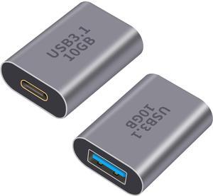 BUCIER USB C to A Adapter 10Gbps, USB C Female to USB A Female Adapter 3.1 Gen2, Double-Side Transmission Type C to Type A Converter Compatible with iPhone, MacBook Pro, Galaxy, 1-Pack