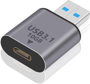 BUCIER 10Gbps USB C to USB Adapter 3.1 Gen 2, (1-Pack) USB C Female to USB Male Adapter Double-Sided SuperSpeed Data Sync & ChargingOTG Converter Connector for Laptop, PC, Power Bank
