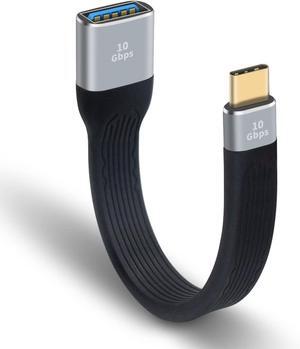 BUCIER USB C Male to USB Female Adapter Cable 6Inch, 10Gbps USB 3.1 Gen 2 Type C to Type A Fast Charging Cord, Short Type C Charger Cable for MacBook, Laptop, Dock Station