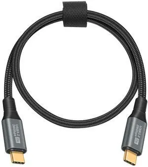 BUCIER Short USB C to USB C Cable 1.5ft, 20Gbps Data Transfer & 100W USB 3.2 Gen 2 Type C to Type C Fast Charger Cable Nylon Braided Support 8K@60Hz Video for Thunderbolt3, MacBook Pro