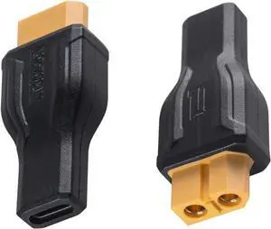 BUCIER USB C to XT60 Adapter 2Pack, USB Type-C Female to XT60 Female Charging Connector, USB C to XT60 Extension Adapter 100W 20V/5A for Model, Energy Storage Power, Outdoor Power, Monitor Power