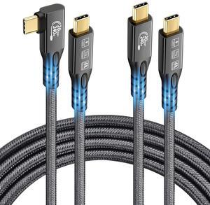 BUCIER 2 x USB C 3.2 Gen2 20Gbps, Type C 4K@60Hz UHD Video 5A/240W PD3.1 Fast Charge Cord with E-Marker Compatible with Thunderbolt 3/4 for MacBook Pro (USB3.2 20G 240W 0.5M 2PCS)
