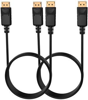 BUCIER 4K DisplayPort to DisplayPort Cable, 10 Feet, Gold-Plated High Speed Display Port 1.2 Cable (4K@60Hz, 2K@144Hz) DP Cable Compatible with Computer, Desktop, Laptop, PC, Monitor, Projector 2 Pack