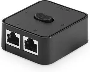 BUCIER Gigabit Network Switcher, Passive Ethernet Selector, in/Out to A or B Network, Bidirectional Manual Switcher, No Power Required