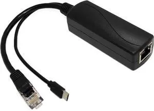 BUCIER Micro USB PoE Splitter 5V 3A, IEEE 802.3af/at Standard 10/100Mbps for Raspberry Pi 3B, Tablets, Dropcam Power Over Ethernet USB Splitter Adapter