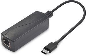 BUCIER PoE to USB C Adapter Converter, Convert POE to Output 5V/2A Type-C with Ethernet, IEEE802.3af with 10/100Mbps, Wired Broadband and PD Charging for Smart Phone/Tablet, Plug and Play (P2C5V)