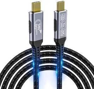 BUCIER high speed usb c cable Compatible with Thunderbolt 5,Thunderbolt 4/3,80 Gbps Data Transfer,USB 5 Cable 5ft, Supports 16K/Dual8K usbc video cable, 240W/100W Charging usb-c usb-c monitor cable BUCIER high speed usb c cable Compatible with Thunderbolt 5,Thunderbolt 4/3,80 Gbps Data Transfer,USB 5 Cable 5ft, Supports 16K/Dual8K usbc video cable, 240W/100W Charging usb-c usb-c monitor cable