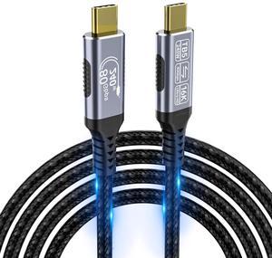 BUCIER high speed usb c cable Compatible with Thunderbolt 5,Thunderbolt 4/3,80 Gbps Data Transfer,USB 5 Cable 3.3ft, Supports 16K/Dual8K usbc video cable, 240W/100W Charging usb-c usb-c monitor cable