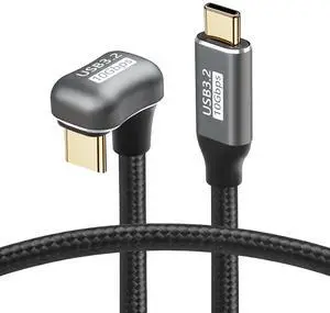 BUCIER USB-C to C Cable - 100W Opposite U Shape, Fast Charging, Nylon Braided, 0.5M/1.6FT