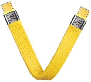 BUCIER 40Gbps USB4 Type C Extension Cable 100W PD Fast Charging 8K USB C to USB C Flat Slim FPC Data Cable for Laptop & Phone (Male to Male)