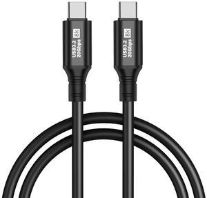 BUCIER USB C to USB C Cable USB 3.2 Type C 20Gbps PD 100W 8K@60Hz Data Fast Charging Cable for Phone, Tablet, Other USB C Devices (0.5M)