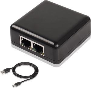 BUCIER RJ45 Network Splitter Adapter Gigabit,1000Mbps Ethernet Cable Splitter 1 to 2, RJ45 Network Extension Connector,Two Devices Share The Internet at The Same Time(Gigabit 1 to 2)