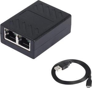 BUCIER RJ45 Splitter Adapter, Ethernet Cable Splitter, RJ45 Network Extension Connector,Two Devices Share The Internet at The Same Time.