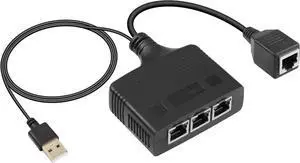 BUCIER Gigabit RJ45 Network Splitter Adapter, 1 to 3 Ethernet Splitter 1000Mbps High Speed LAN Network Splitter,4 Devices Share The Internet at The Same Time(1 to 3 Female Gigabit)