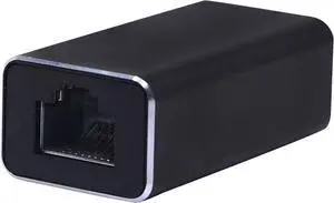 BUCIER RJ45 LAN Coupler Adapter Surge Thundering Protector Gigabit 1000Mbs Ethernet Extender Connector for Cat7 Cat6 Cat5e Female to Female (Black)