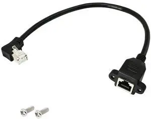 BUCIER RJ45 Ethernet Adapter Cable 90 Angle Left Male to Famale Ethernet Switch Adapter Cable for CAT 5/CAT 6 LAN Ethernet Socket Connector Adapter Cat5 Cat6 Cable(Left)