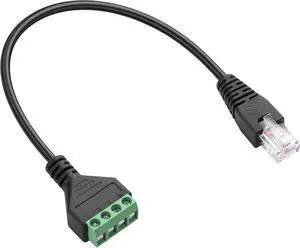 BUCIER RJ45 Male to 4 Pin Screw Terminal Adapter Solderless Connector Transmission Extension Signal (1234)