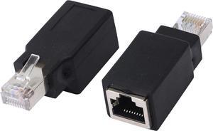 BUCIER RJ45 Crossover Adapter, RJ45 Ethernet RJ45 Male/Female Adapter to Connect 2 Computers with a Standard LAN Cable 2pcs