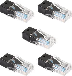 BUCIER RJ45 Network Test Adapter, 8P8C Network Plug 120 Ohms 0.25 Watts,RJ45 Connectors, for Device Network Testing 5 PCS
