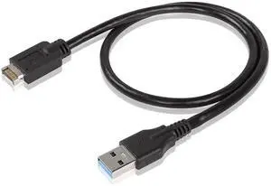 BUCIER USB 3.1 Type E to USB 3.0 A Extension Cable, USB 3.1 Front Panel Type E to USB A 3.0 Conversion Cable, Type E 3.1 Male Extension Cable for Computer 0.5M (USB to Type-E)