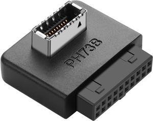 BUCIER USB 3.0 Front Panel Header USB 3.0 19/20Pin to Type E Motherboard Header Adapter 19Pin Female to Type-E Female Front Connector Converter