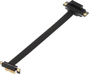BUCIER PCIE 3.0 Extension Cable,36PIN 1X Extension Cable, 90 Degree PCI Express 1X Extend Card,for 1U,2U Chassis (30cm, Black)