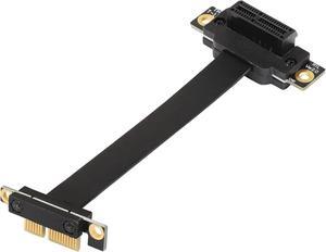 BUCIER PCIE 3.0 Extension Cable,36PIN 1X Extension Cable, 90 Degree PCI Express 1X Extend Card,for 1U,2U Chassis (15cm, Black)