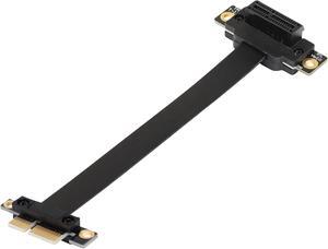 BUCIER PCIE 3.0 Extension Cable,36PIN 1X Extension Cable, 90 Degree PCI Express 1X Extend Card,for 1U,2U Chassis (20cm Straight, Black)