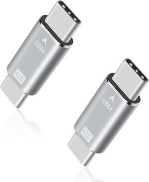 BUCIER USB C Male to Male Adapter, USB C Coupler, 40Gbps,100W PD, 8K@60Hz for Thunderbolt 2/3, MacBook Pro/Air, Laptop, Phones (2 Pack)
