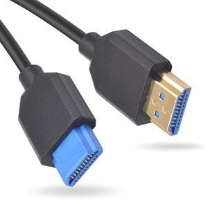 BUCIER 8K Short HDMI Cable 1Feet/30, HDMI 2.1 Cable, 48Gbps Extreme Thin HDMI Male to HDMI Male Cable with 8K 60Hz Video and 3D HDR for TV/Xbox, Monitor, PC (Male to Male)