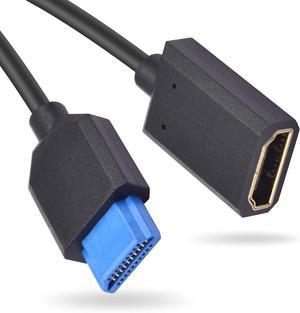 BUCIER 8K HDMI Extender Cable 1Feet/30CM, 48Gbps Short HDMI Extension Cable, Ultra High Speed HDMI Male to Female Adapter Cable Supports 8K@60Hz, 4K@144Hz,2K@240Hz for TV, HDR, HDCP
