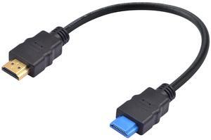 BUCIER 4K Short HDMI Cable, HDMI to HDMI Cable High Speed HDMI 2.0 Cord, HDMI Male to Male Supports 4K@60Hz 18Gbps, with Silicone HDMI Port Suitable for Factory Testing 1Ft/30cm
