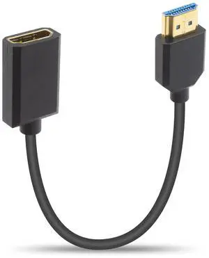 BUCIER 8K HDMI Extender Cable - 12inch/30cm, 48Gbps, Supports 8K@60Hz Video for PCs, Laptops, TV, Xbox, PS5, PS4 Male to Female