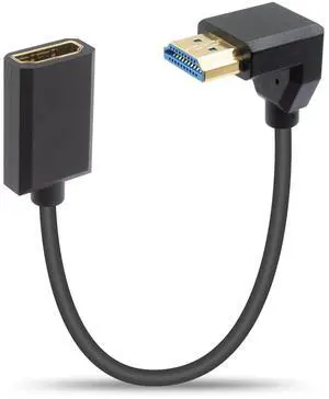 BUCIER 8K HDMI Extender Cable - 12inch/30cm, 48Gbps, Supports 8K@60Hz Video for PCs, Laptops, TV, Xbox, PS5, PS4 Down Angle