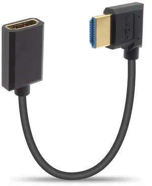 BUCIER 8K HDMI Extender Cable - 12inch/30cm, 48Gbps, Supports 8K@60Hz Video for PCs, Laptops, TV, Xbox, PS5, PS4 Right Angle