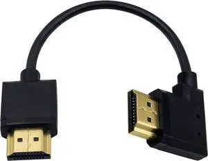 BUCIER 4K 90 Degree HDMI Cable 6inch/15cm, Extremely Thin Right Angle HDMI Male to Male Cable for 3D and 4K Ultra HD TV Stick HDMI 2.0 Cord