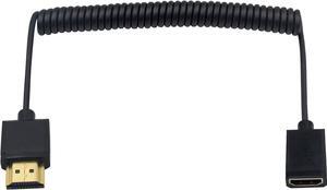 BUCIER 4K HDMI Extension Cable 6FT/1.8M, Coiled HDMI Male to Female Cable Compatible for Nintendo Switch, Xbox One S 360, PS5, PS4, Roku TV Stick, Blu Ray Player, etc