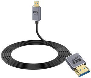 BUCIER 8K Micro HDMI to HDMI Cable, 48Gbps HDMI to Micro HDMI 2.1Cable Male to Male Support 8K@60Hz, 4K@240Hz and HDR Support, for Cameras, DSLRs, Camcorders, Portable Screens and Monitors 4FT/1.2M