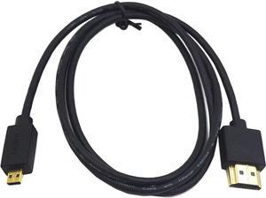 BUCIER Micro HDMI to HDMI Cable 3.3FT/1m, Extreme Slim Short HDMI to Micro HDMI Cable Support 18Gbps, High-Speed, 4K@60Hz, 2160p, 48-Bit Color, 3D for A6500, A7,C.anon Camera (Male to Male)